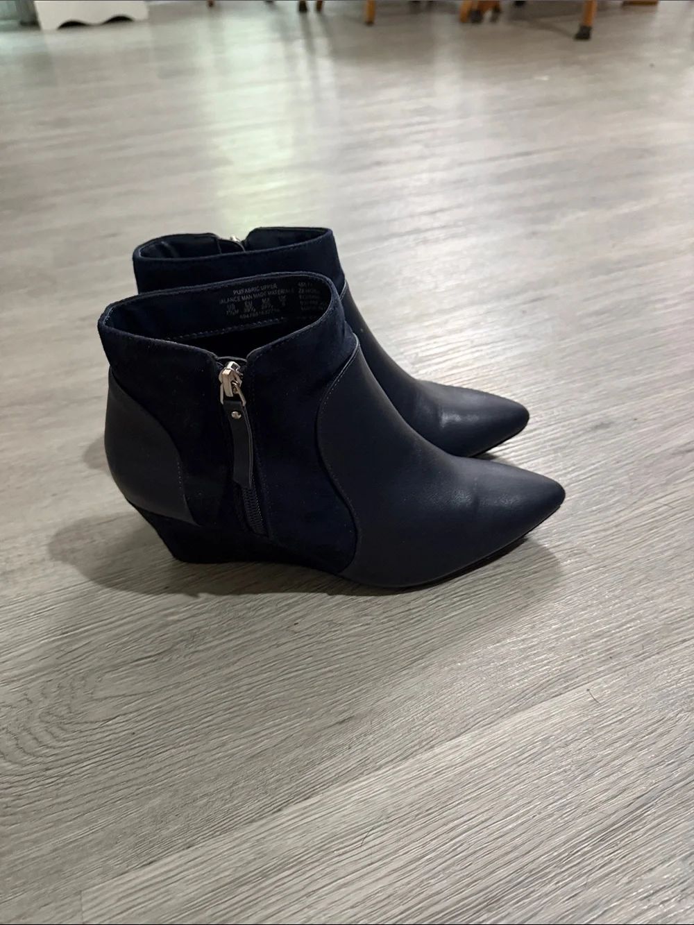 Simply Styled Zemora Navy Pointed-Toe Ankle Boots Sz 7.5 EUC - Picture 5 of 8